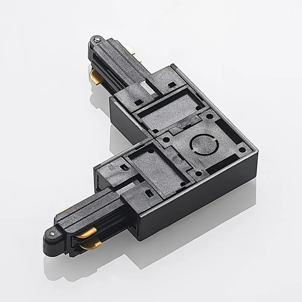 Lindby Skinnesystem>-hjørnestik Linaro, sort, 1-faset system
