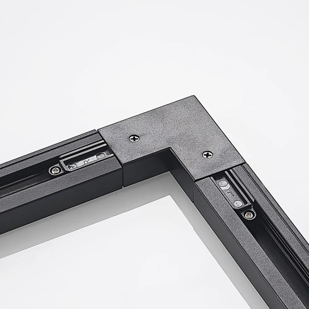 Lindby Skinnesystem>-hjørnestik Linaro, sort, 1-faset system