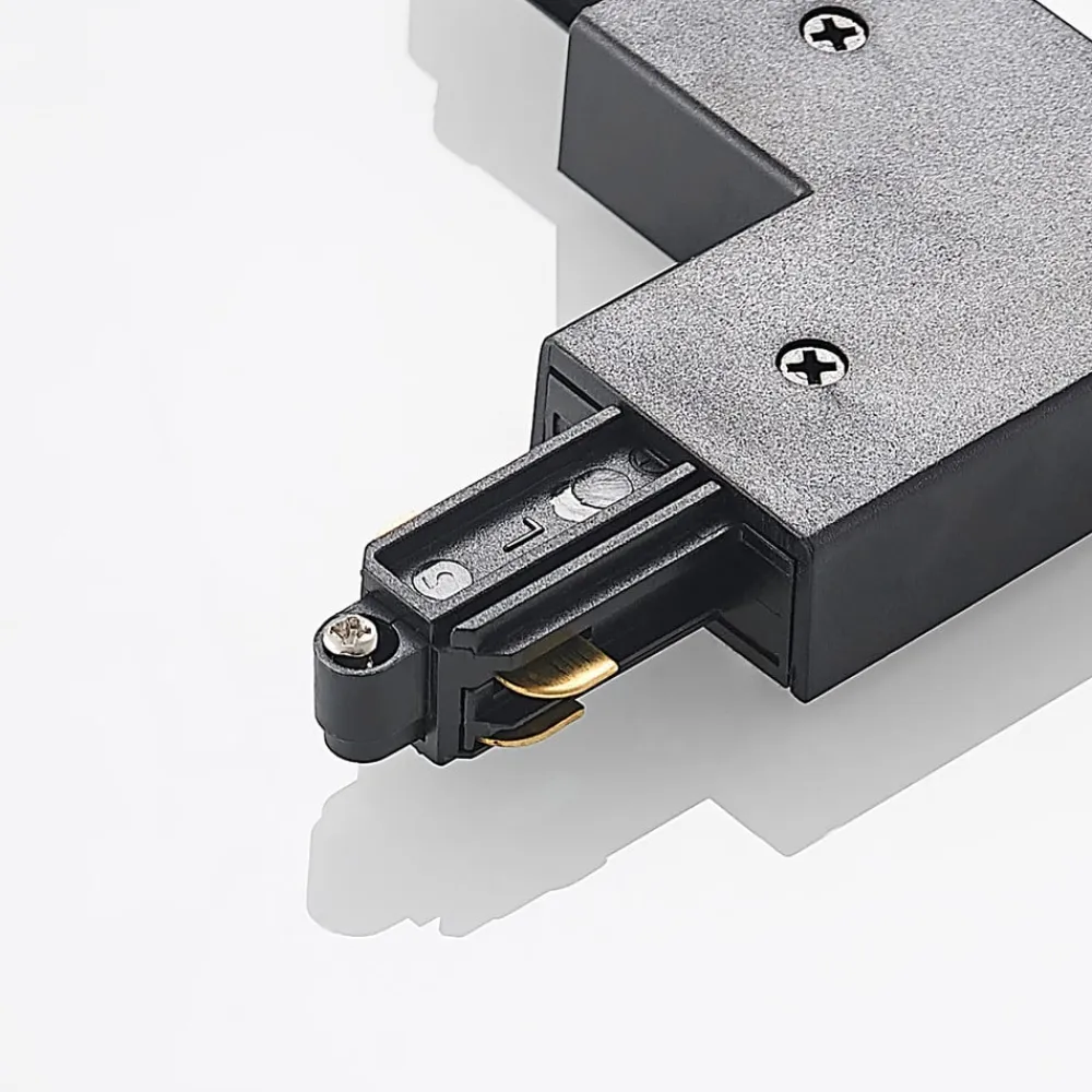 Lindby Skinnesystem>-hjørnestik Linaro, sort, 1-faset system