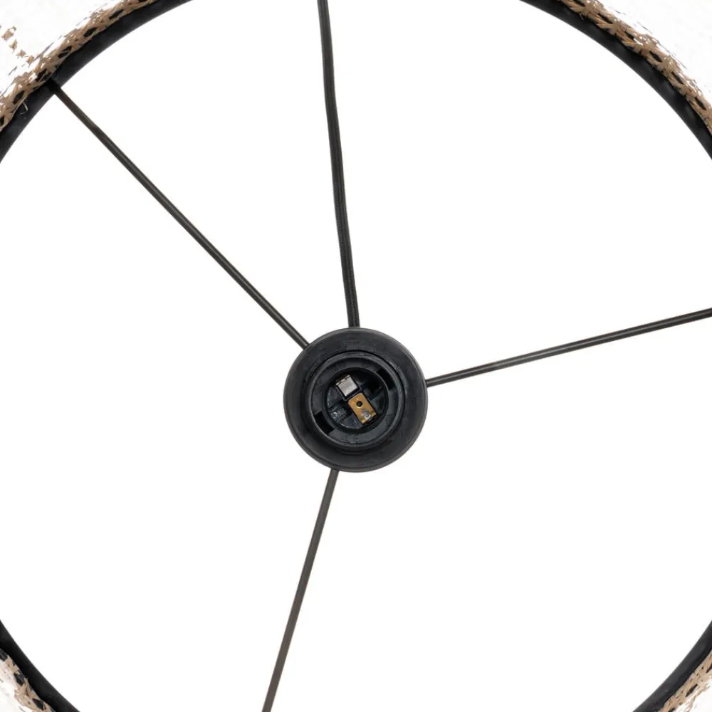 Lindby -pendel Yaelle, Ø 40 cm, rattan, sort, E27