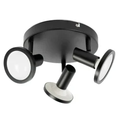 -spot Ilda, 3-lys, Ø 20 cm, sort, jern^Lindby Online