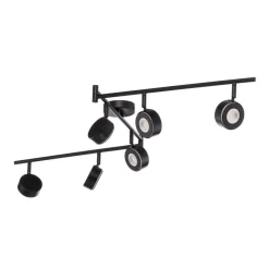 -spot Jyla, sort, 2.700 K, 6-lys, GX53^Lindby Outlet