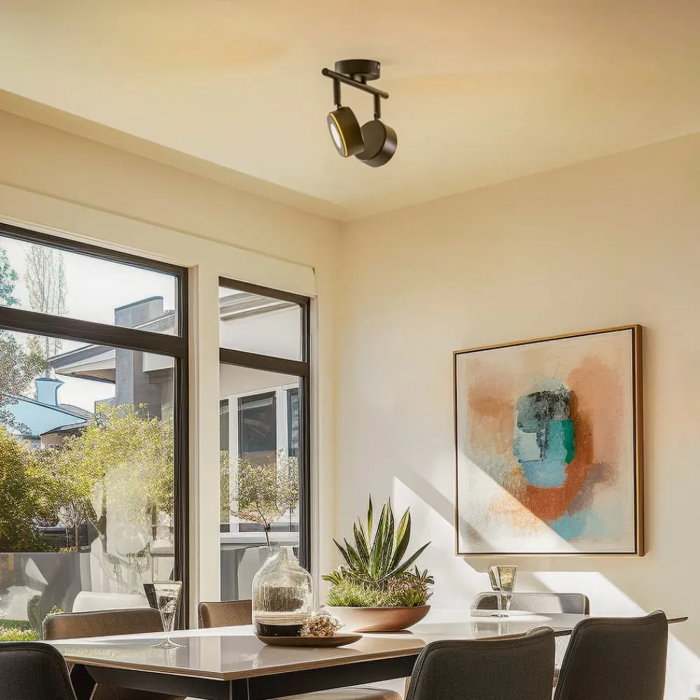 Lindby -spot Jyla, sort, 2.700 K, 2-lys, GX53