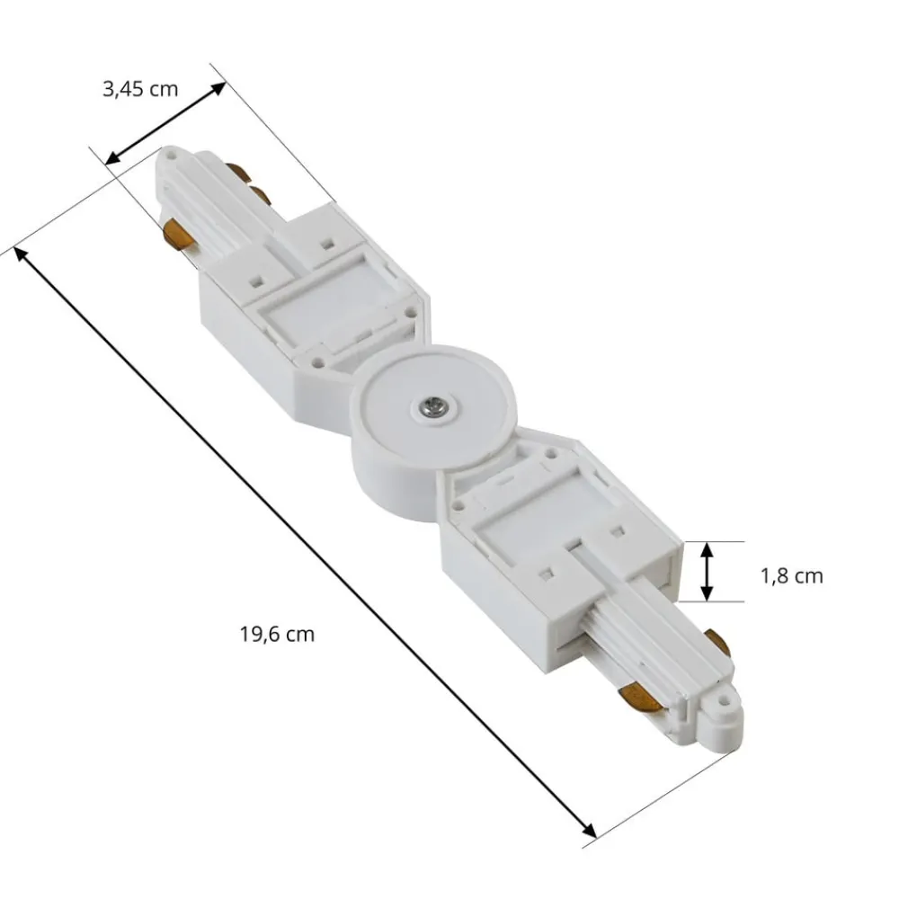 Lindby Skinnesystem>-stik Linaro, hvid, justerbar, 1-faset