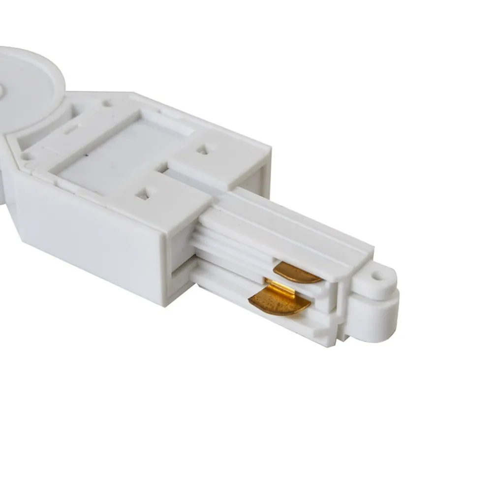 Lindby Skinnesystem>-stik Linaro, hvid, justerbar, 1-faset