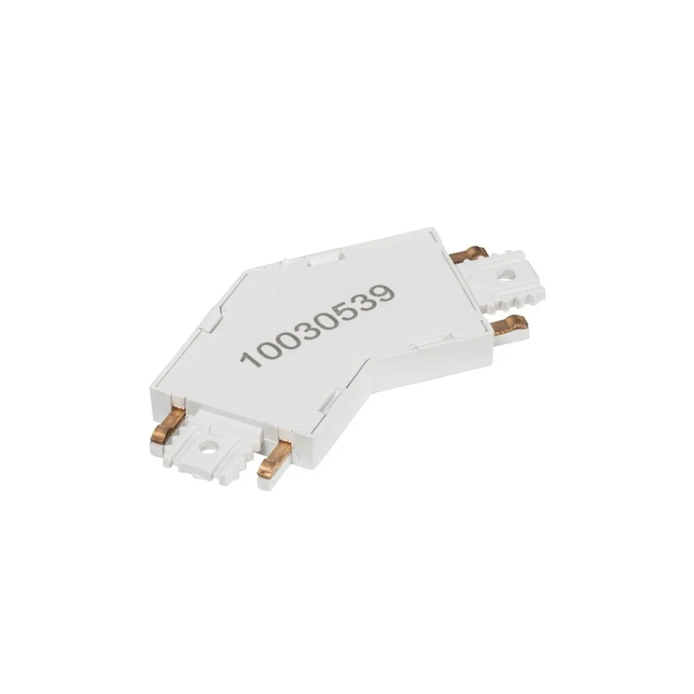 Lindby Skinnesystem>-stik Lumaro, hvid, 135°, plast