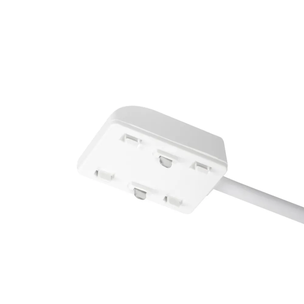 Lindby Skinnesystem>-stik Lumaro, kabellængde 54 cm, hvid, PVC