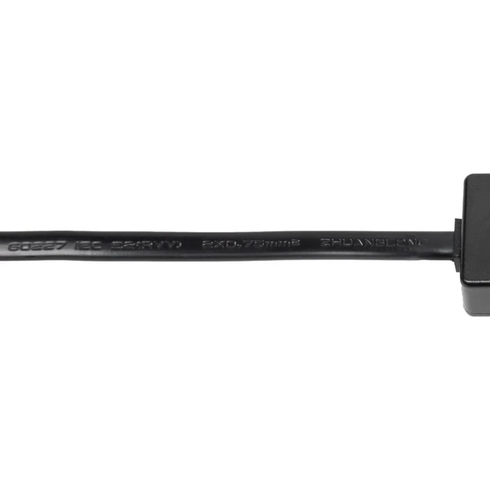 Lindby Skinnesystem>-stik Lumaro, kabellængde 54 cm, sort, PVC