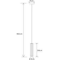 Lucide Lionel-pendel med skærm af metalstiver
