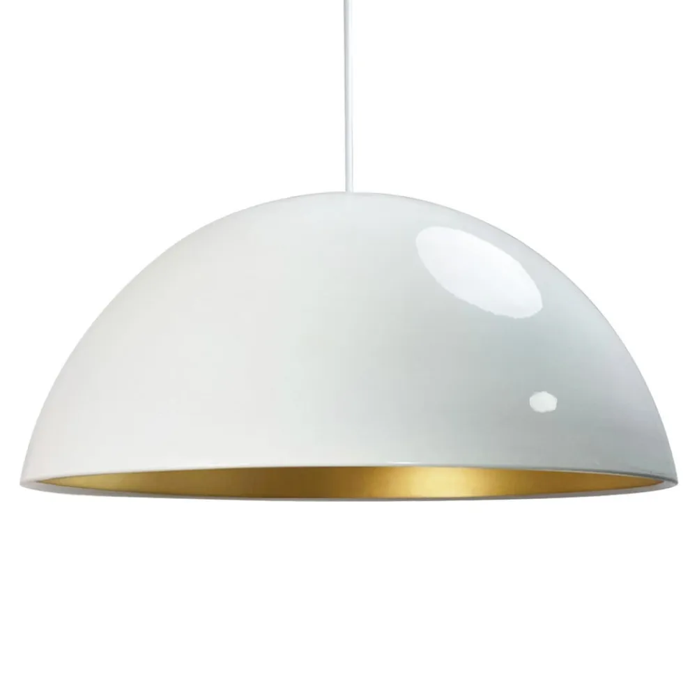 ROYALTECH Pendellamper>Lipeo hængelampe, hvid/guld, Ø 40 cm, metal, E27