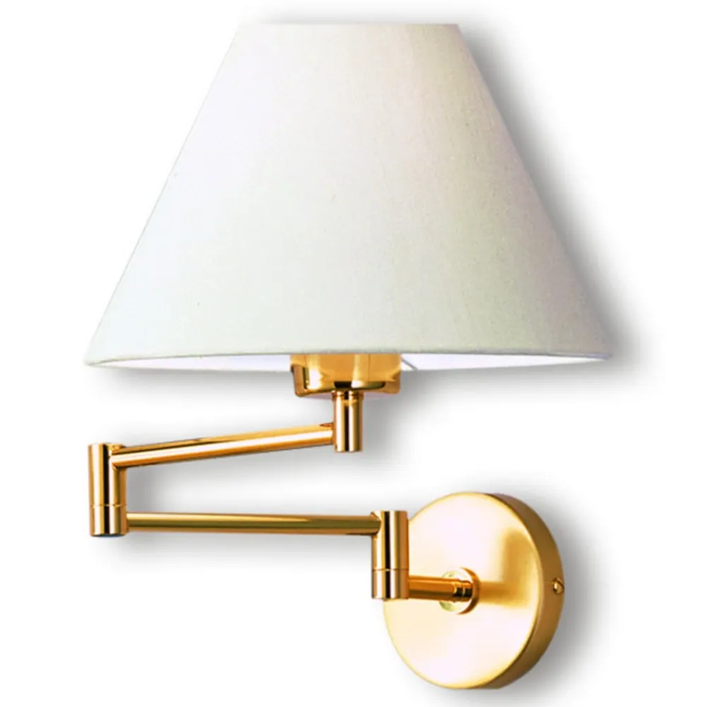 Livas drejelig væglampe, poleret messing^Knapstein Online