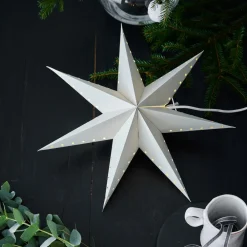 Markslöjd Julepynt|Julestjerner>Livlig dekorativ stjerne, hængende, grå, Ø 45 cm