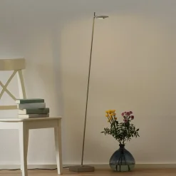 lock LED-gulvlampe, 1 lyskilde, stålfarvet^Freelight Online