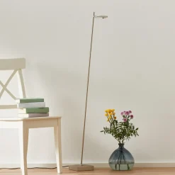 lock LED-gulvlampe, 1 lyskilde, stålfarvet^Freelight Online