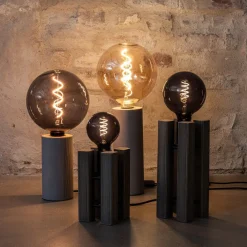 Lodge bordlampe, højde 28 cm, brun, træ^Markslöjd Discount