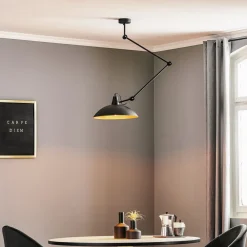 ALDEX Loftlamper|Pendellamper>Loftlampe 808 justerbar 1 lyskilde sort/guld