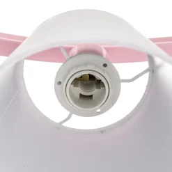 Loftlampe Alice, pink, tre hvide stofskærme^Eko-Light Discount