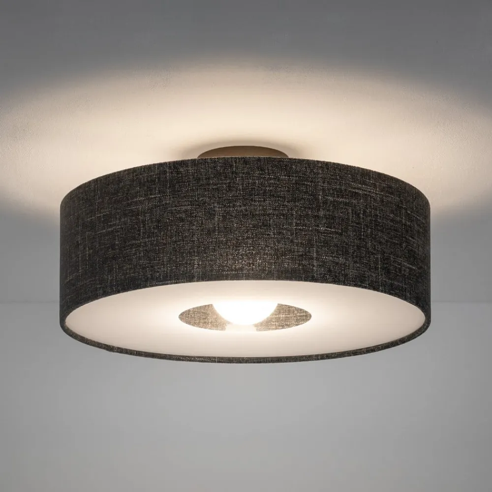 Nowodvorski Lighting Loftlampe Amarela M, sort melange, tekstil, E27