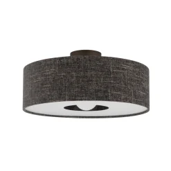 Nowodvorski Lighting Loftlampe Amarela M, sort melange, tekstil, E27
