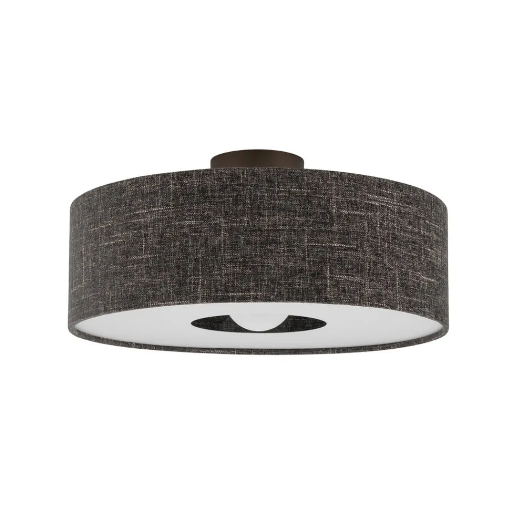 Nowodvorski Lighting Loftlampe Amarela M, sort melange, tekstil, E27