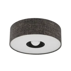 Nowodvorski Lighting Loftlampe Amarela M, sort melange, tekstil, E27