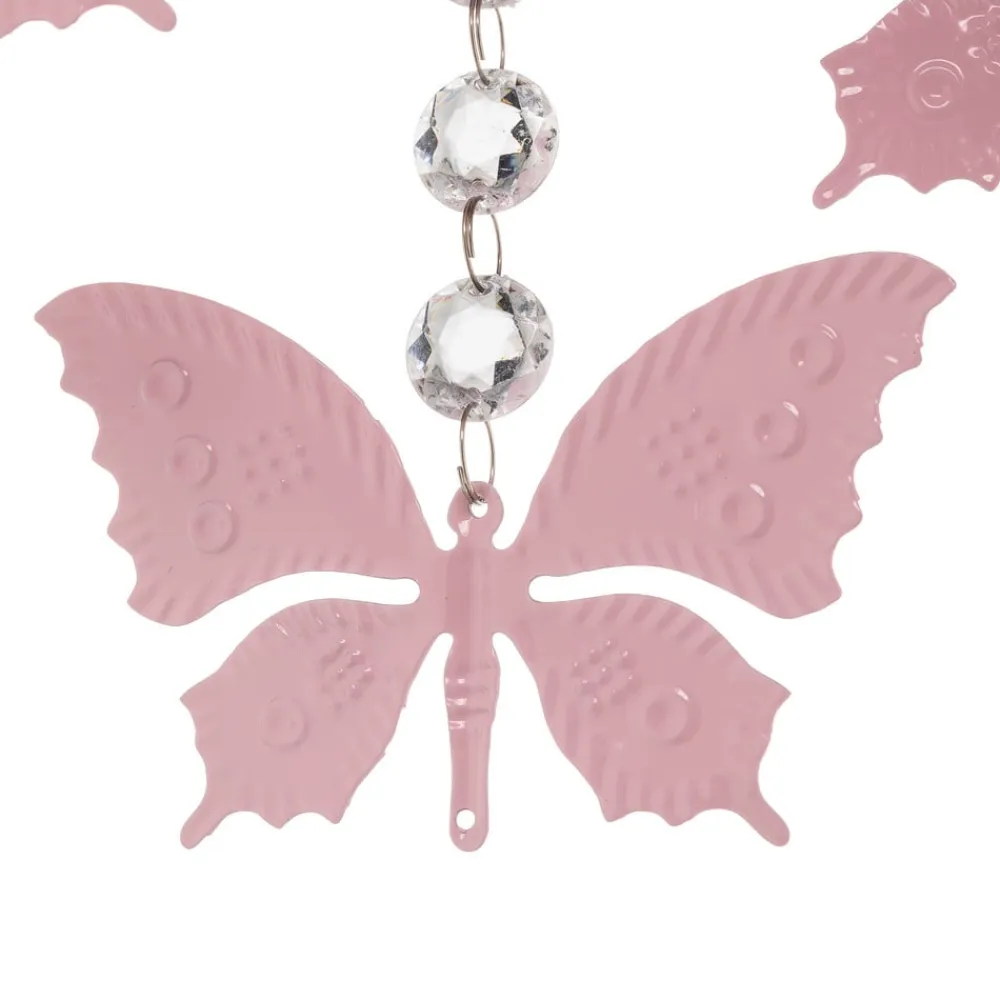 Børn Eko-Light Loftlamper>Loftlampe Angelica i pink med sommerfugle