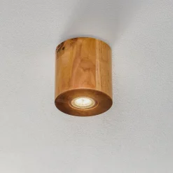 Loftlampe Ara som cylinder af træ^SOLLUX LIGHTING Hot