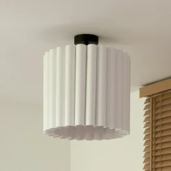 Loftlampe Aria, hvid, mikrofiber, E27^Duolla Clearance