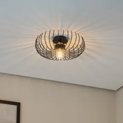 Loftlampe Aspendos N-641, sort, metal, Ø 36 cm^Opviq Clearance