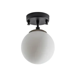 Loftlampe Atmaca, 1 lyskilde, sort, glas, Ø 15 cm^Opviq Clearance