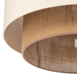 Duolla Loftlampe Boho, Ø 60 cm, ecru/jute