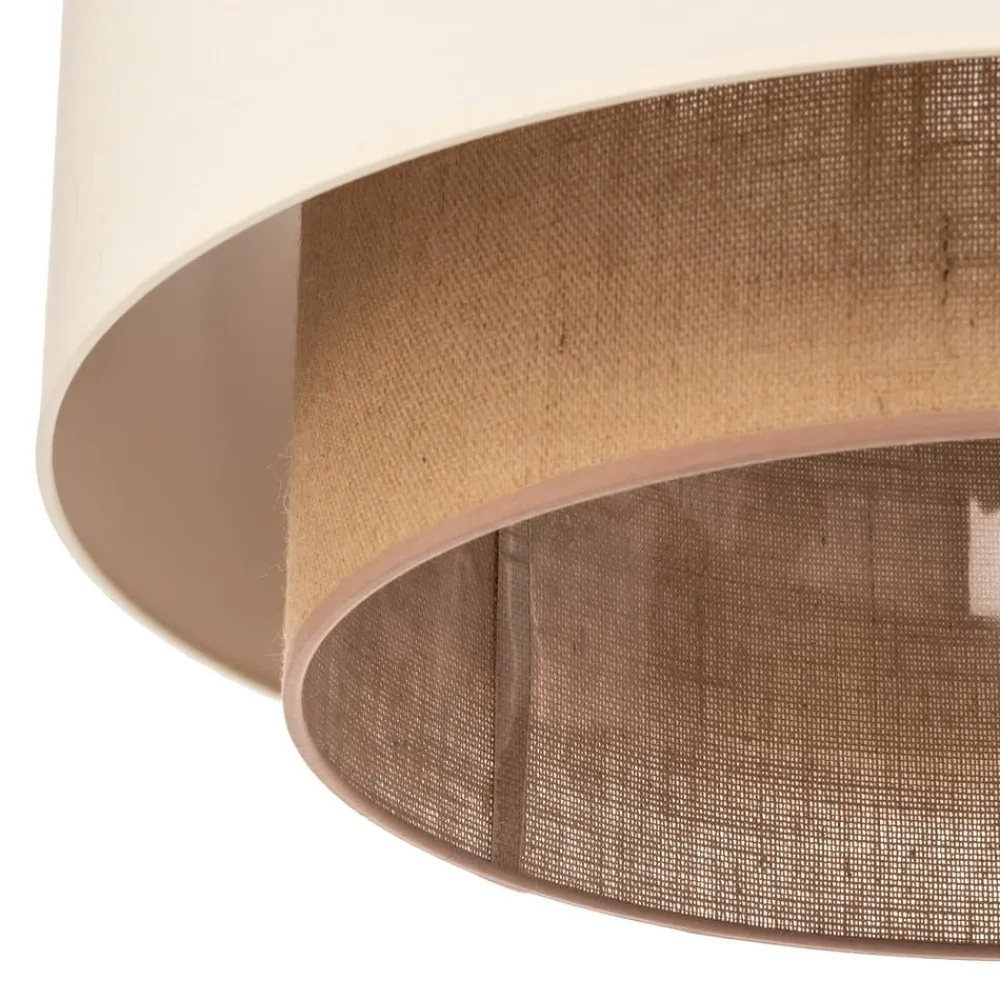 Duolla Loftlampe Boho, Ø 60 cm, ecru/jute