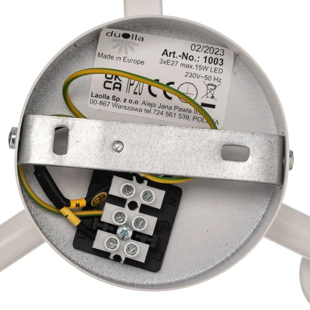 Duolla Loftlampe Boho, Ø 60 cm, ecru/jute