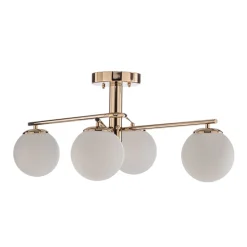 Lucea Loftlampe Bumerang, guld, 4 lyskilder