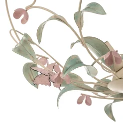 Luminex Loftlampe BUTTERFLY, creme/grøn/rosa, stål, 3 lyskilder