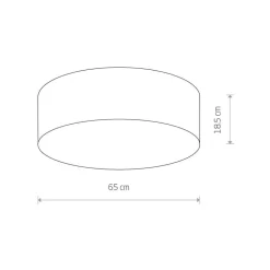 Nowodvorski Lighting Loftlamper>Loftlampe Cameron, grå, Ø 65 cm