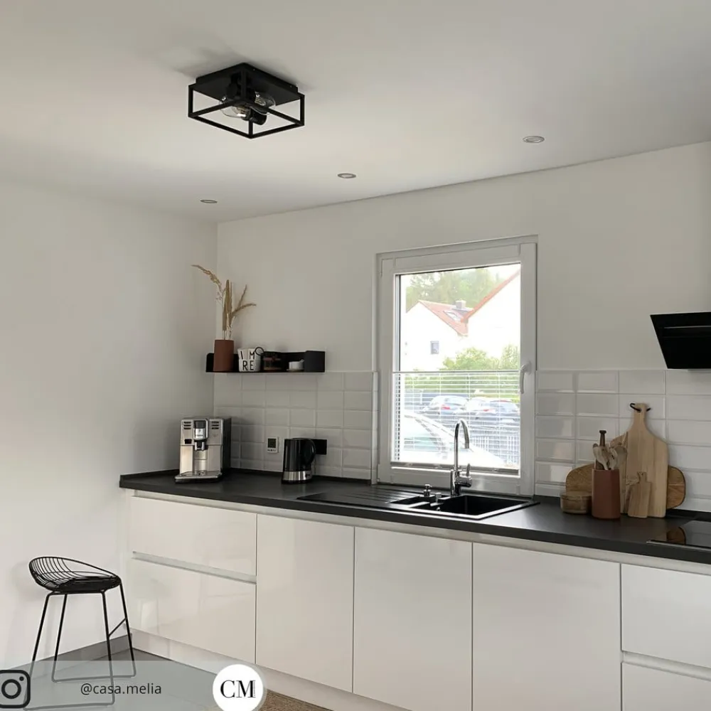 Lucide Loftlampe Carlyn badeværelse 2 lyskilder sort