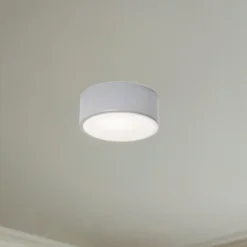 TEMAR LIGHTING Loftlamper|Loftlamper>Loftlampe Cleo, Ø 20 cm, IP54, grå, metal, E27