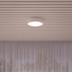 TEMAR LIGHTING Loftlampe Cleo, Ø 50 cm, IP54, hvid, metal, E27