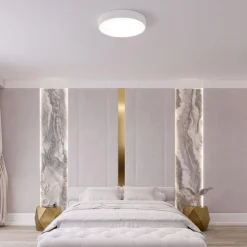 TEMAR LIGHTING Loftlampe Cleo, Ø 50 cm, IP54, hvid, metal, E27