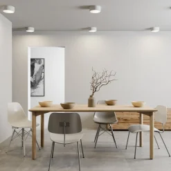 TEMAR LIGHTING Loftlampe Cleo, Ø 20 cm, IP20, hvid, metal, E27