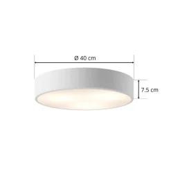 TEMAR LIGHTING Loftlampe Cleo, Ø 40 cm, IP20, hvid, metal, E27