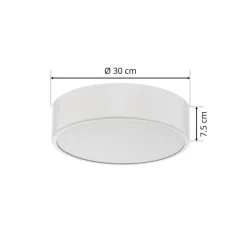 Loftlampe Cleo, Ø 30 cm, IP20, hvid, metal, E27^TEMAR LIGHTING New