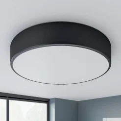 Loftlampe Cleo, Ø 50 cm, IP20, sort, metal, E27^TEMAR LIGHTING Online