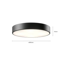 Loftlampe Cleo, Ø 50 cm, IP20, sort, metal, E27^TEMAR LIGHTING Online