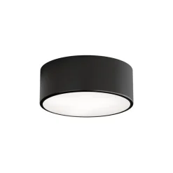 TEMAR LIGHTING Loftlampe Cleo, Ø 20 cm, IP54, sort, metal, E27