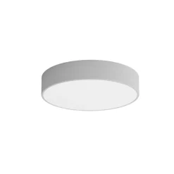 TEMAR LIGHTING Loftlampe Cleo 400, grå, sensor, IP54, Ø 40 cm, metal