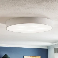 TEMAR LIGHTING Loftlampe Cleo 600, hvid, sensor, IP20, Ø 60 cm, metal