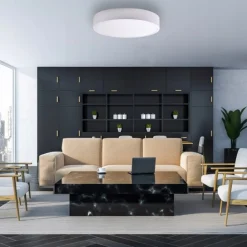 TEMAR LIGHTING Loftlampe Cleo 600, hvid, sensor, IP20, Ø 60 cm, metal