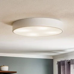 TEMAR LIGHTING Loftlampe Cleo 500, hvid, sensor, IP20, Ø 50 cm, metal